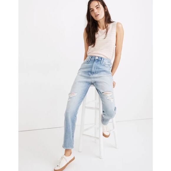 Madewell The Momjean in Gilford Wash: Ripped Edition Size 24 - Picture 2 of 12